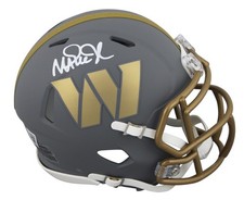 Magic Johnson Signed Commanders Speed Mini Helmet Beckett/ Washington Team Owner