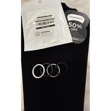 ThunderFit Silicone Rings 4 Pack Womens Size 10 Stackable Twist Braided