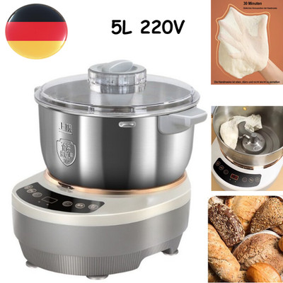 5L Küchenmaschine Teig Knetmaschine Teigkneter Teigmaschine Rührmaschine Set Neu