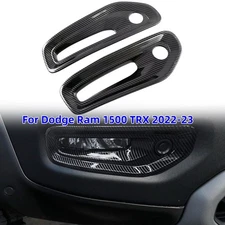 New Carbon Fiber Black Front Fog Light Cover Trim For Dodge Ram 1500 TRX 2022-23