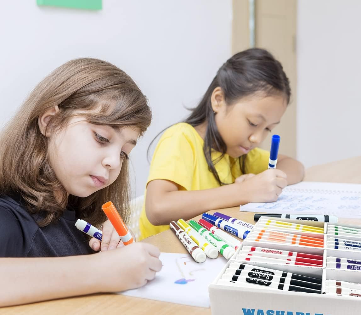 Washable Markers Bulk, Markers for Kids, Bulk Pack, 8 Colors, 160 Count