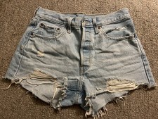 Levi's Women's Original 501 High-Rise Jean Shorts Light Wash - Size 25