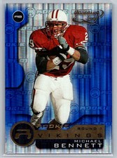 💎2001 Quantum Leaf Football #216 Michael Bennett RC - Minnesota Vikings💎