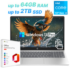 2026 HP Laptop Computer 15.6 Touch 6-Core Intel i3 Upto 64GB RAM 2TB SSD WinPro