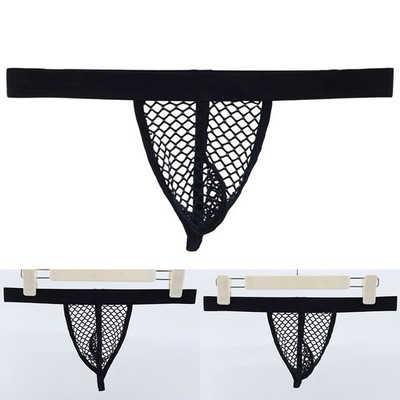 Minimal Coverage Herren Mesh Tanga T-Back G-String Mesh Pouch T-Back Cut Low-Ris