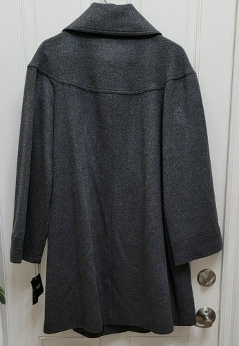 NWT Alfani Women's Wool Pea Coat Jacket Plus Size 14W Buttons Pockets Lined - Picture 4 of 5
