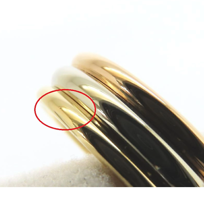 Cartier Double C 2C Tri-Color Diamond Diamond Ring size US5 Cartier Double C 2C Tri-Color Diamond Diamond Ring size US5