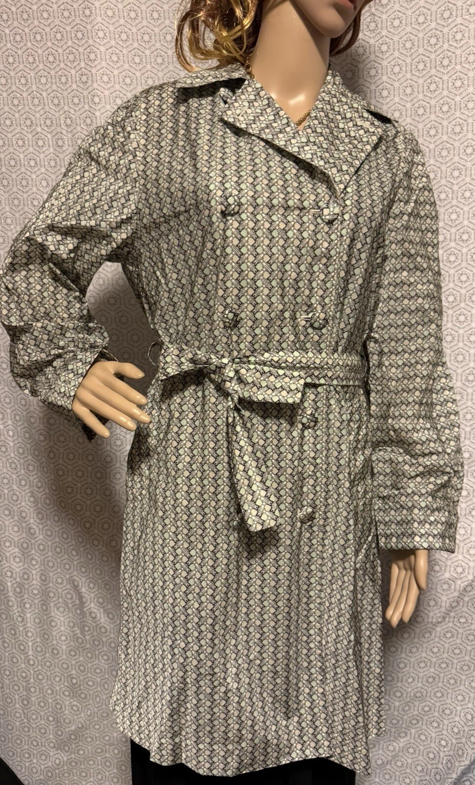 Trench cappotto vintage Fendi con bottoni swing taglia Eu 44 US Large