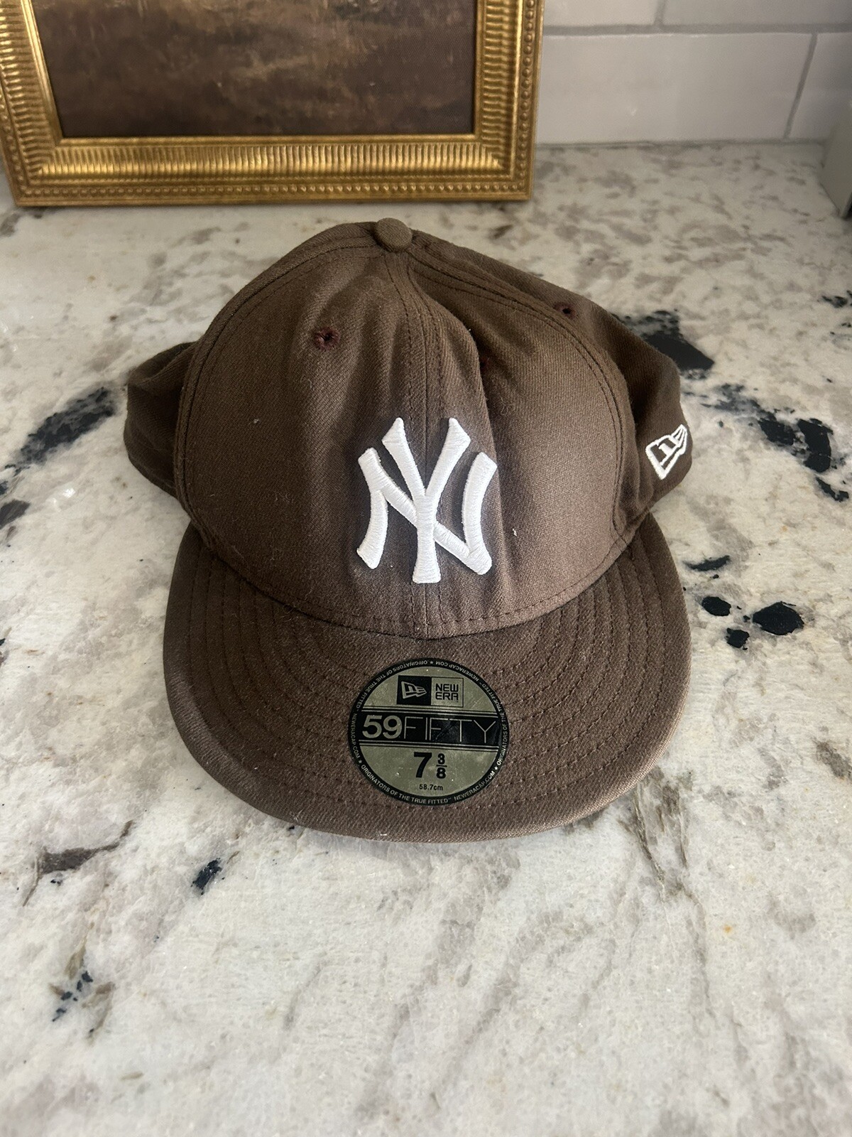 New York Yankees MLB New Era 59FIFTY Brown Walnut Chocolate Fitted Cap