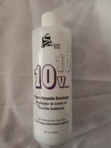 Super Star Stabilized Cream Peroxide Developer, 10v 8oz Bottle