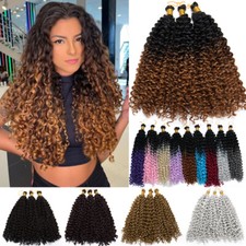 Deep Curly Water Wave Crochet Braids Natural As Real Human Hair Extensions Ombre