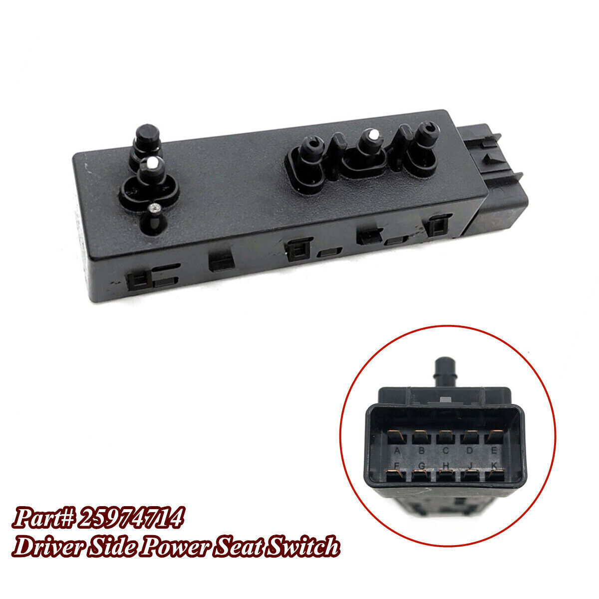 Left Driver Side Power Seat Switch #25974714 For Chevrolet Camaro