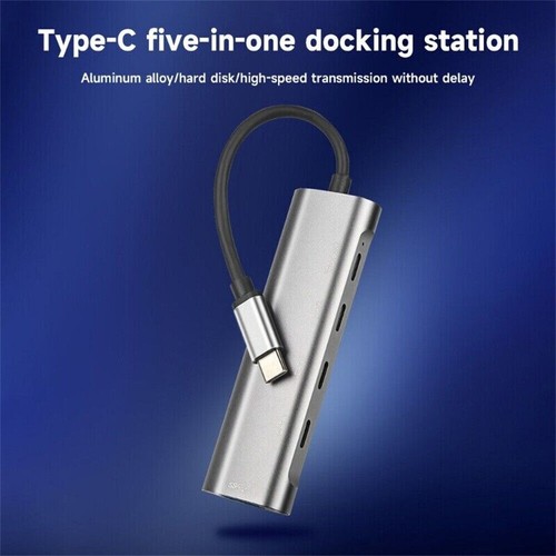 5Gbps USB C Hub USB C Splitter USB C to USB C/USB 3.0/Type C PD60W Multiport - Picture 6 of 9