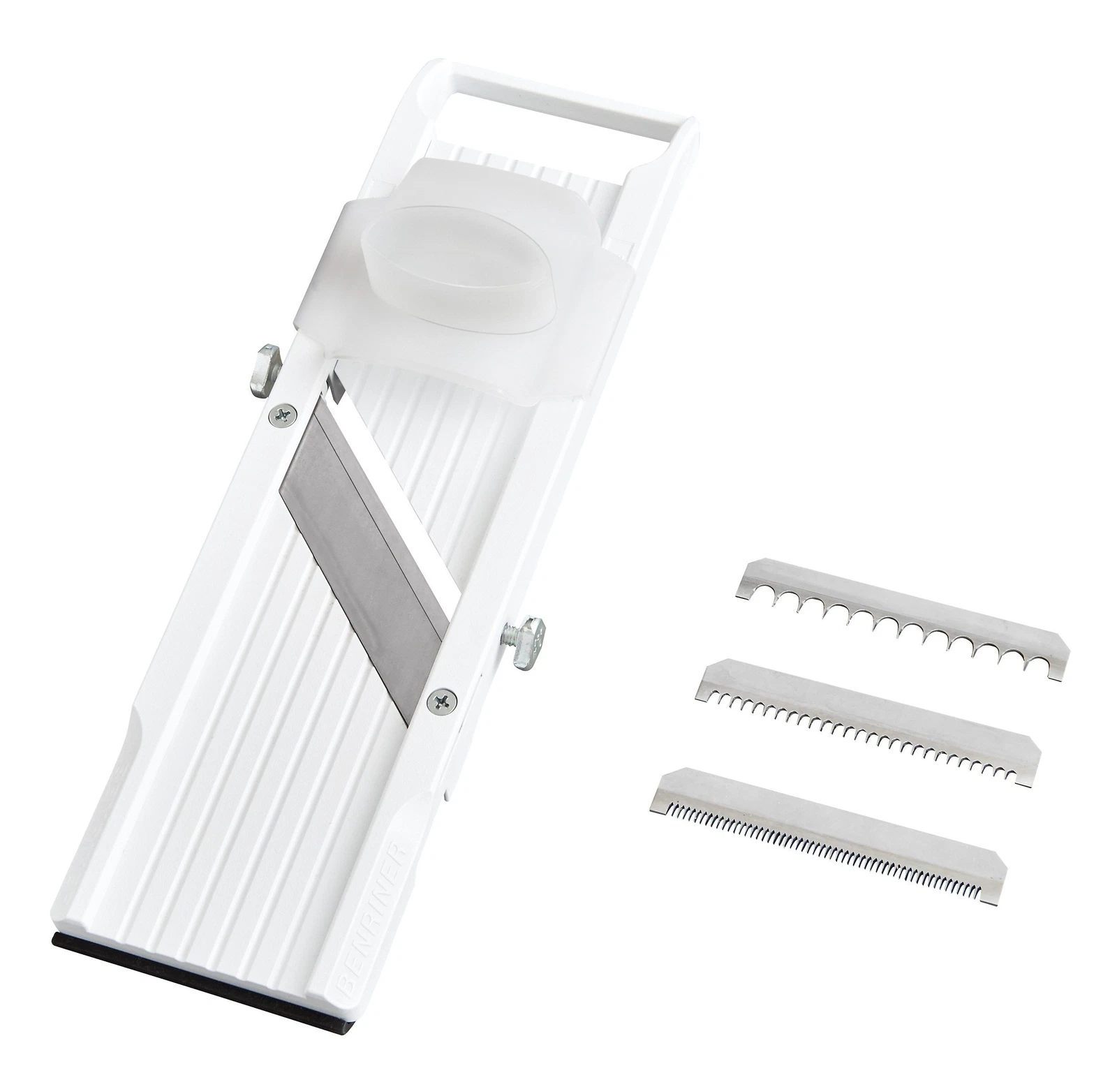 Benriner Beige Mandoline Slicer with 4 Blades for Fruits and Veggies