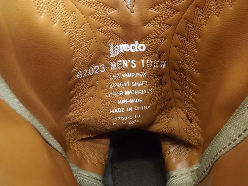 Laredo Western Buckaroo Rancher Leather 2 tone Boots - Men's size 10 EW - Picture 13 of 13