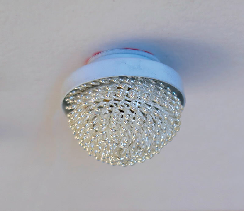 Dolls House Ceiling Light 12V White & Silver Hedgehog Miniature 1:12th Scale