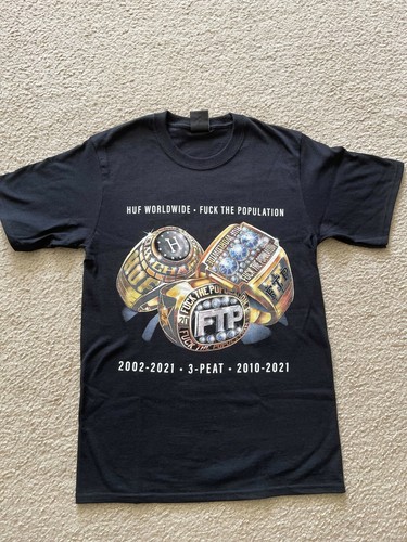 HUF x FTP 3-Peat T-Shirt Black Small | eBay