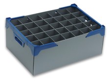 Glassware Storage Boxes Totes Crates Glassjacks - Silver - Various Sizes