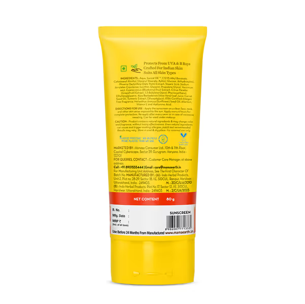 Mamaearth Ultra Light Indian Sunscreen with SPF 50 PA+++