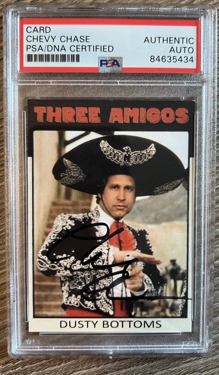 Chevy Chase Signed Three Amigos Dusty Bottoms Trading Card PSA AUTO  AUTHENTIC