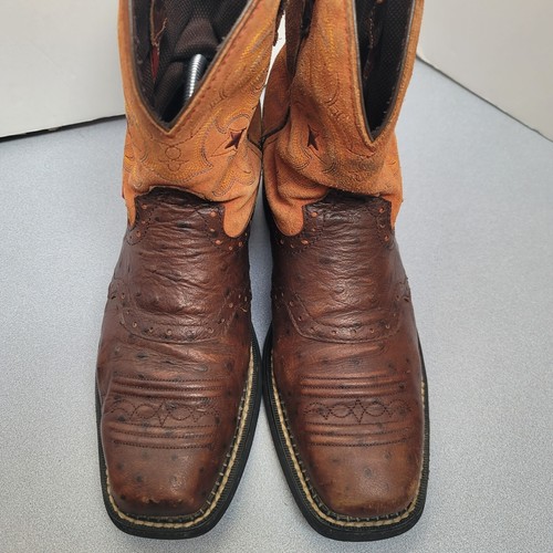 JUSTIN GYPSY Women's Size 9.5 B BROWN OSTRICH PRINT COWBOY WESTERN BOOTS L9967 - Picture 3 of 10