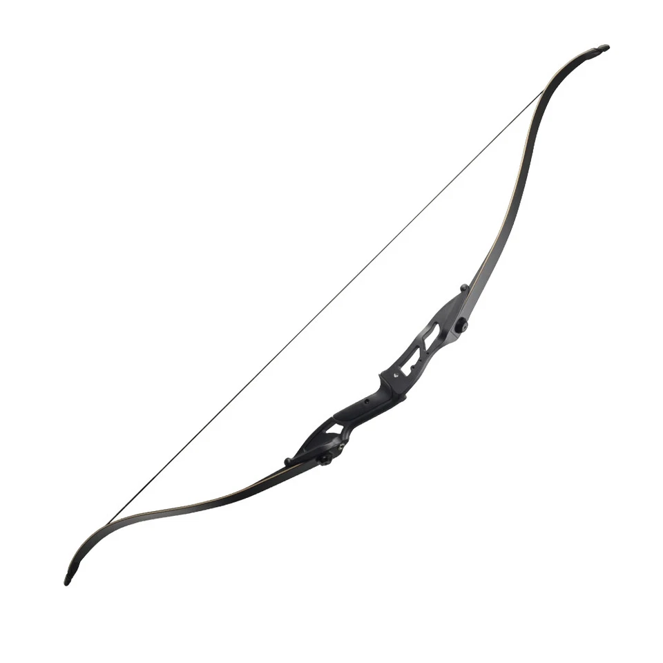 Juego de flechas de derribo de arco recurvo de tiro con arco de 50 lb diestro caza adulto profesional elevador de acero Foto 2 de 4