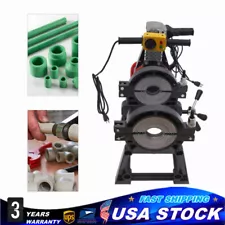 110V Pipe Fusion Welder 2 Clamps 63-200MM Manual PP PE HDPE Pipe Welding Machine