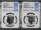 2023 S REVERSE PROOF SILVER PEACE MORGAN DOLLAR NGC PF70 FIRST DAY  ISSUE Blue