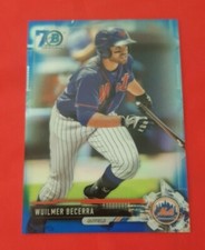 2017 Bowman Chrome BCP92 Wuilmer Becerra 70th Anniversary Blue Chrome Refractor 