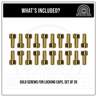 Gold Face Plate Screws for Zenith Locking Knock Off Spinner Caps