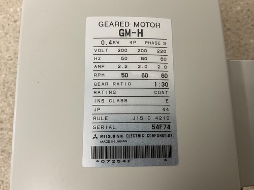 Mitsubishi GM-H 50/60RPM, 200V NEW - Picture 3 of 6
