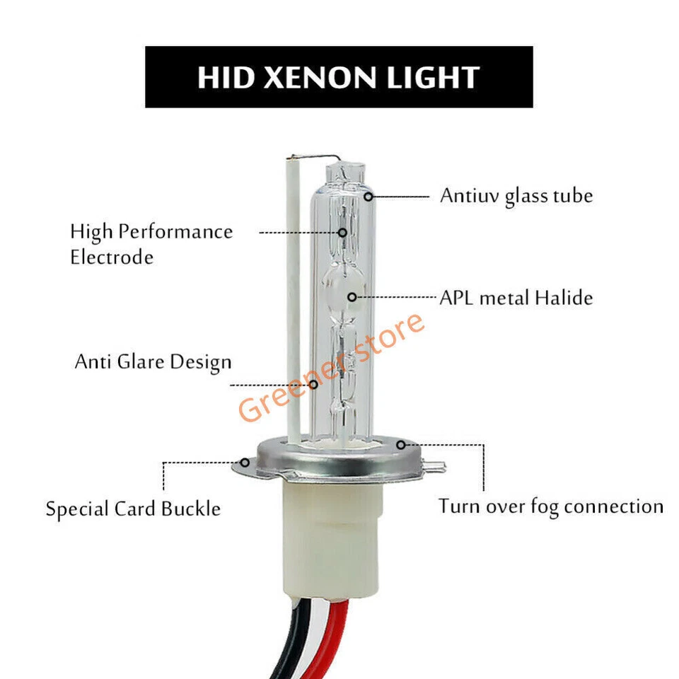 75/100/150W Car HID Xenon Headlight Bulb Ballast Kit H1 H3 H4 H7 H8/9/11 9005/6 - Image 4 of 4
