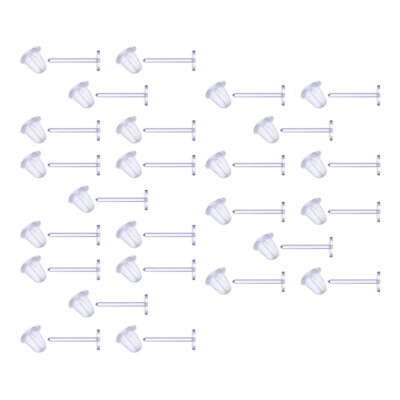 200 Pcs Flat Bottom Ear Plug Set Earring Hooks Earrings for Retainers