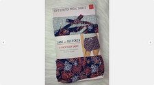 Jane  Bleecker Women's Sleep Short Relaxed Fit  Grey/Blue, Small NWT