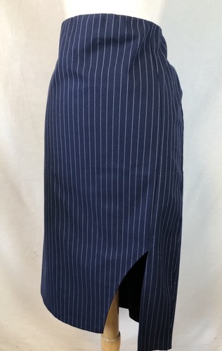 Lane Bryant Pinstripe Pencil Skirt Sz 24 Career Corpcore Office Side Slit NWT - Picture 2 of 21