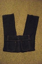 womens dkny soho dark wash denim jeans size 6 short 26 x 24.5