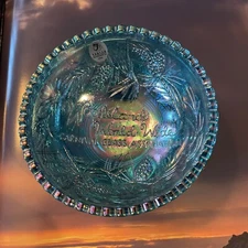 Fenton 2006 WoodLand World Wide Carnival Glass Association St. Louis Sapphire