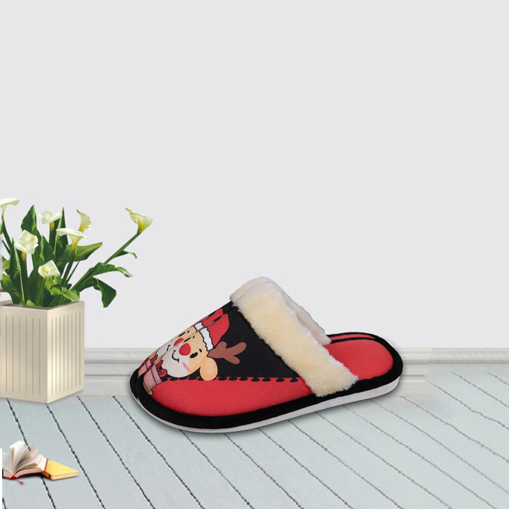 APL Unisex Home Cotton Shoes Cute Cartoon Flats Warm Fluffy Slippers Cozy for Winter