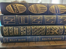 4x Easton Press Herman Melville Lot  LEATHER Typee Billy Budd Omoo Moby Dick 