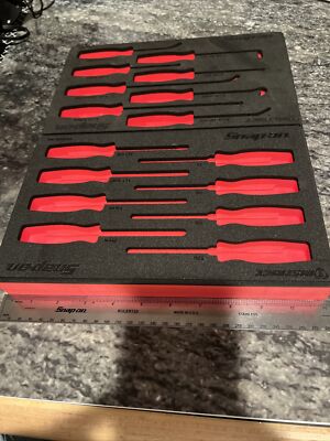 Snap-on 2pc foam organizers for mini screwdriver / pick / seal