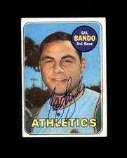 Sal Bando Signed 1969 Topps Oakland Athletics Autograph