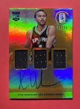 2014-15 Gold Standard KYLE ANDERSON Rookie Triple Jersey Auto  /99 RC Spurs