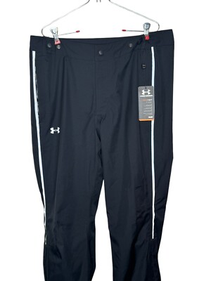 Under Armour Men's Pants Sports Style Pique Track Gear Performance Black 34x32