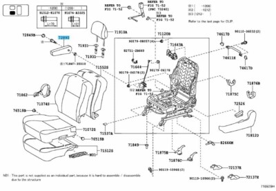 TOYOTA FJ CRUISER GSJ1# 13-14 Genuine Armrest assy Sheet C LH