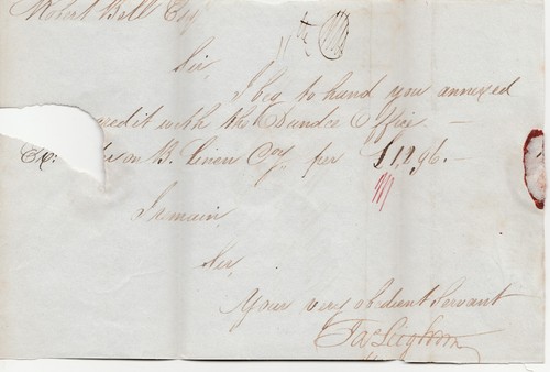 1841 Penny Red on Wrapper Spec BS10tx Plate 21 (RG) "Montrose" MX Fine Used 4m - Bild 4 von 4