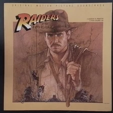 1981 "Raiders Of The Lost Arc" Soundtrack Promo Poster Flat 12"x12"