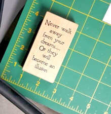 Kathleene Callei Design American Art NEVER WALK ALONE Rare Rubber Stamp