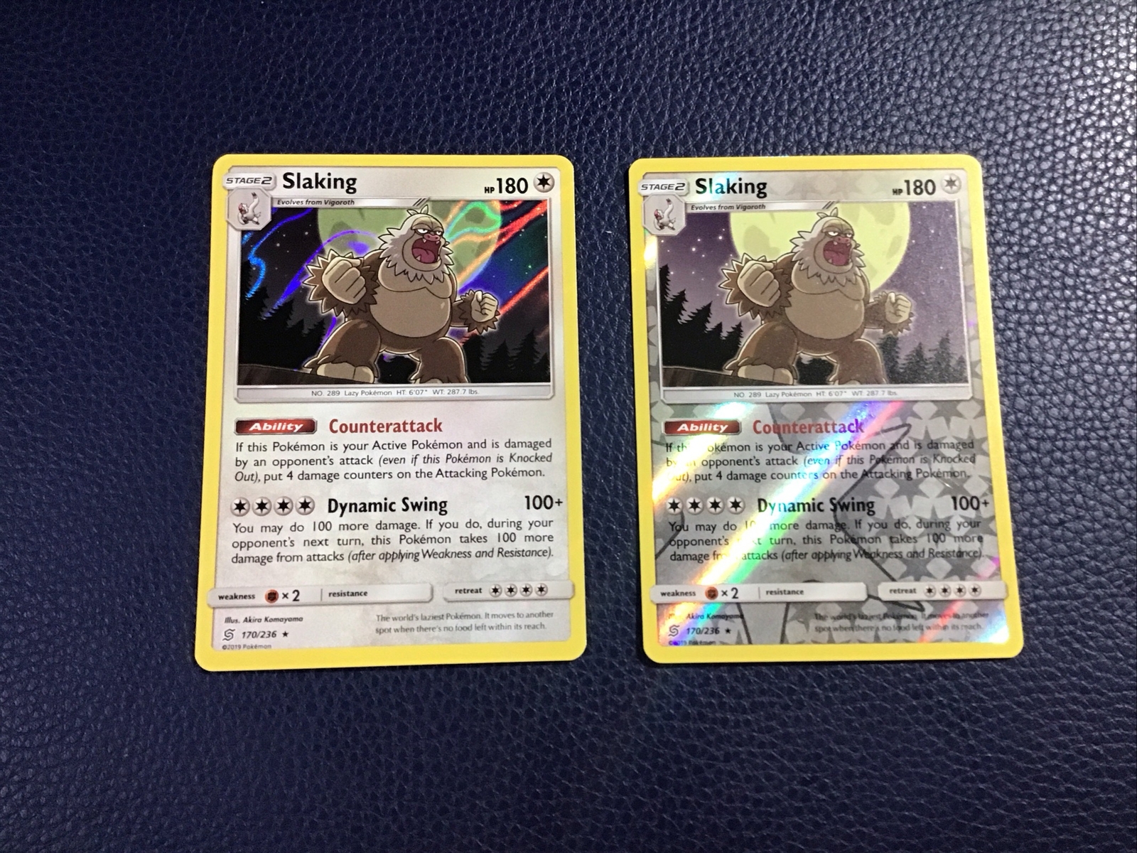 Slaking 170/236 - Unified Minds - Holo & Reverse Holo  Rare - Pokemon Card TCG -