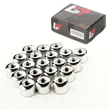 20x Ecrou de Roue Caches Vis D'Enjoliveurs Chrome 17 MM