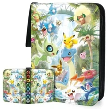 Pokemon Art Printed Trading Card Binder Holder Case Album Book Sheets Fit 400